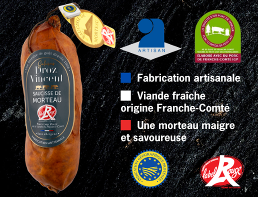 Droz visuel NL Saucisse de Morteau Label Rouge Droz Vincent